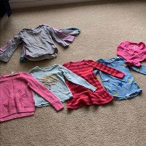 Girls’ shirt lot: 5 EUC, 4 for play or art. 9total